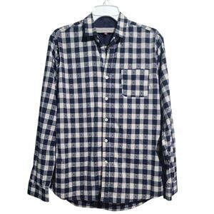 Impatient Wolves Blue Gingham Print Button Shirt Size M